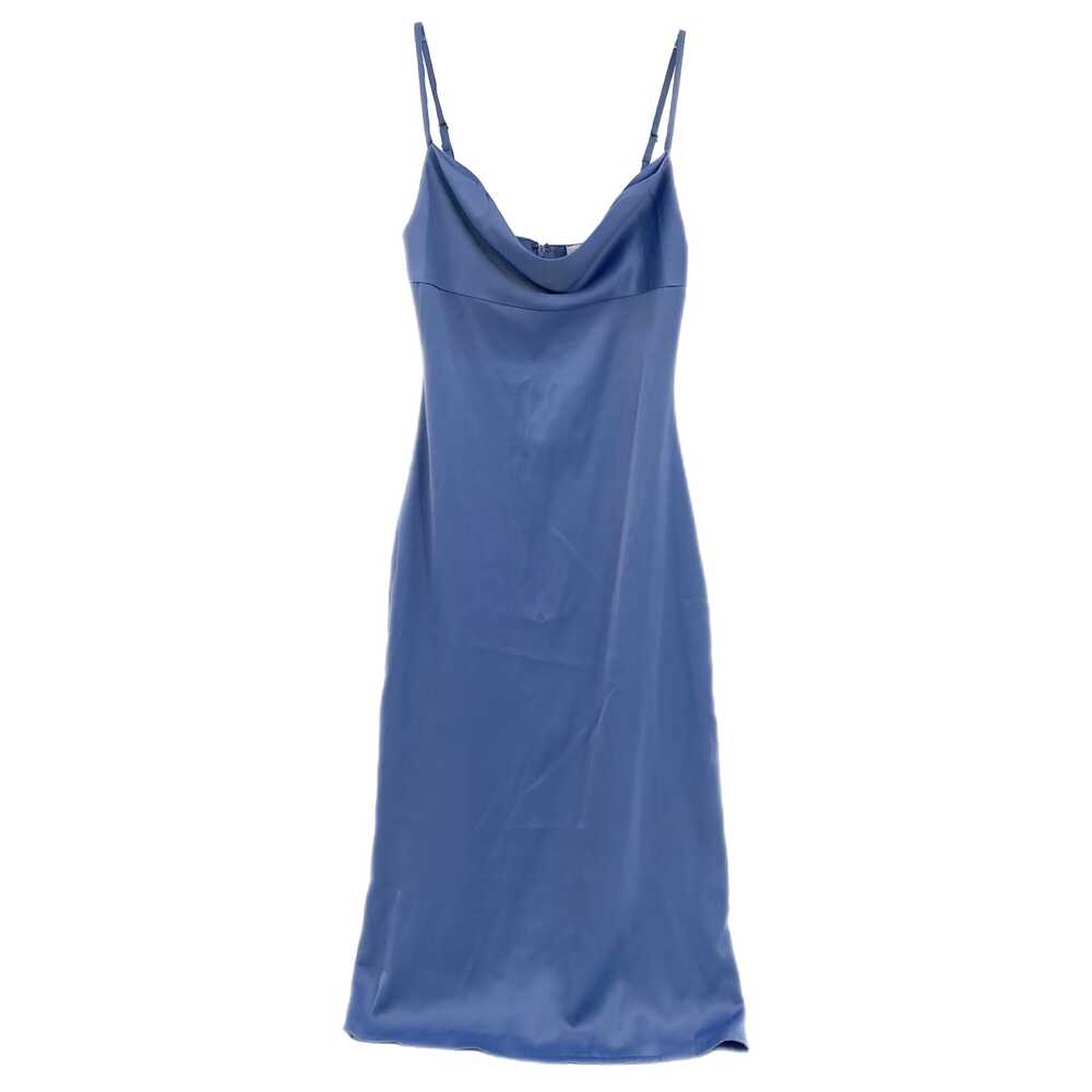 WeWoreWhat Blue Satin Cowl Neck Midi Dress | Size 0